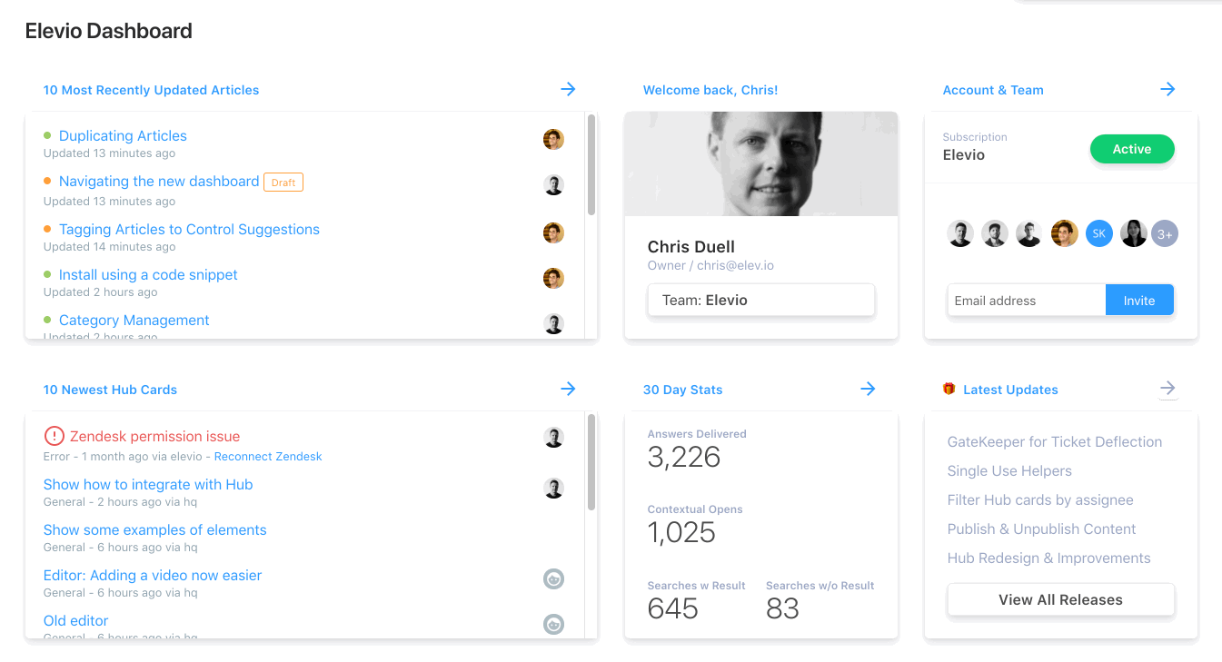 Hub cards Hub cards
